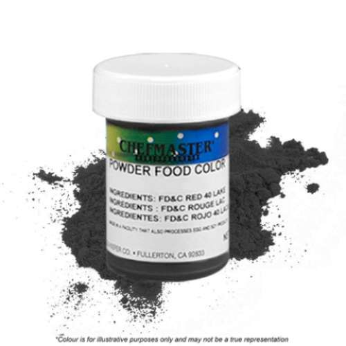 Chefmaster Powder Colour - Black - Click Image to Close